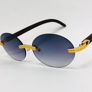 Men‎ Hip Hop Sunglasses Square Gold Black Lens Street Fashion Metal Lentes Gafas